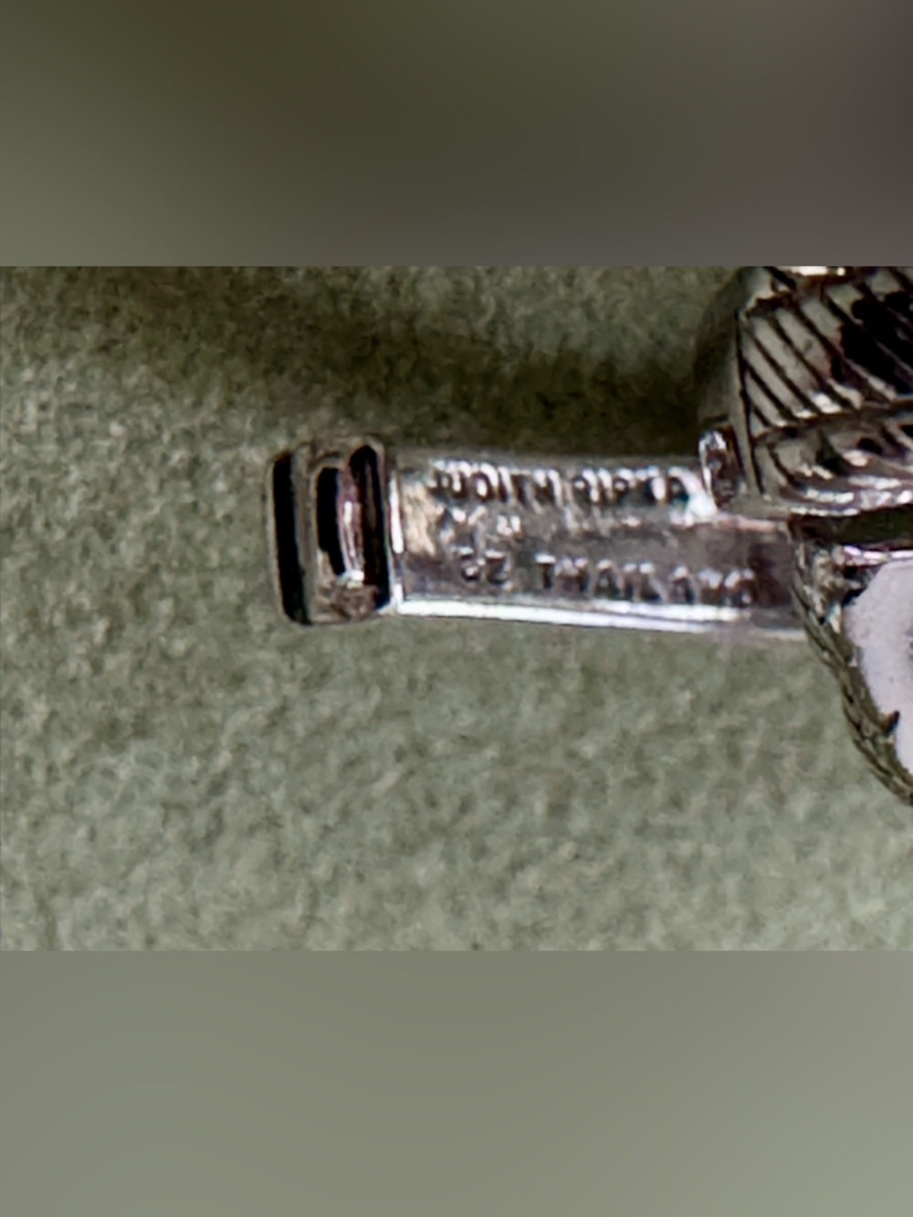 Judith Ripka Sterling Silver Textured Circle Pendant in Silver N CZ - Picture 7 of 10